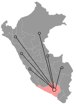 Mapa de distribución